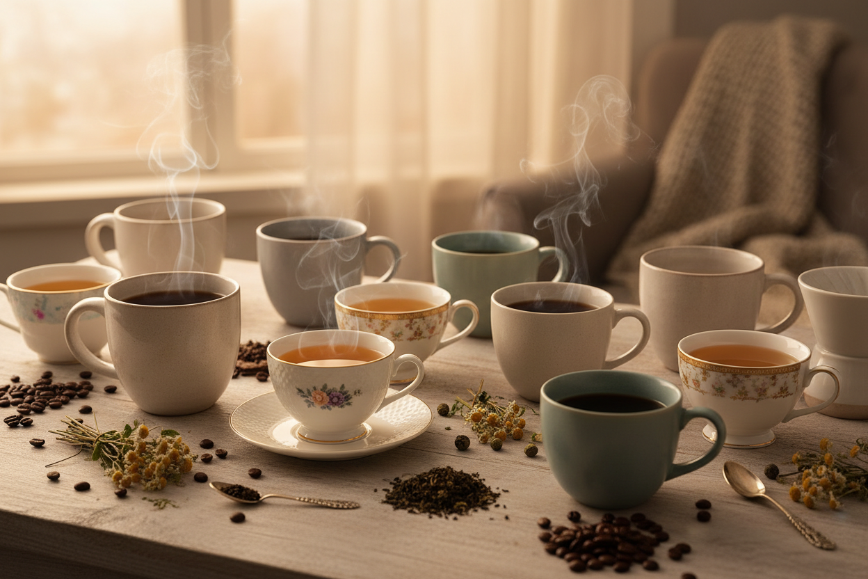 Kaffee- und Teetassen