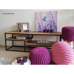 TV Lowboard - Fernsehschrank - 150 x 51 x 36 cm - Liverpool - Metall-Gestell schwarz matt