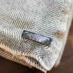 Kaschmirdecke mit Fischgratmuster - grau - 135 x 270cm