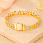 Armband aus Edelstahl, Gliederarmband mit Zirkonia