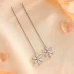 Ohrstecker aus 925er Sterling-Silber, Schneekristall