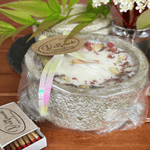 Outdoor Citronella-Betonkerzenset  „Grey - Mugge Schreck“ – Handgemachter Insektenschutz aus dem Südschwarzwald mit Blütenverzierung  3x Betonkerzen im Set