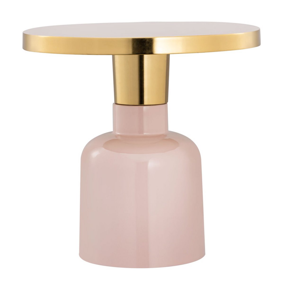 Beistelltisch rund ø 45 H 45 cm Dekotisch Lampentisch Sofatisch Glam Tisch Metall und Emaille