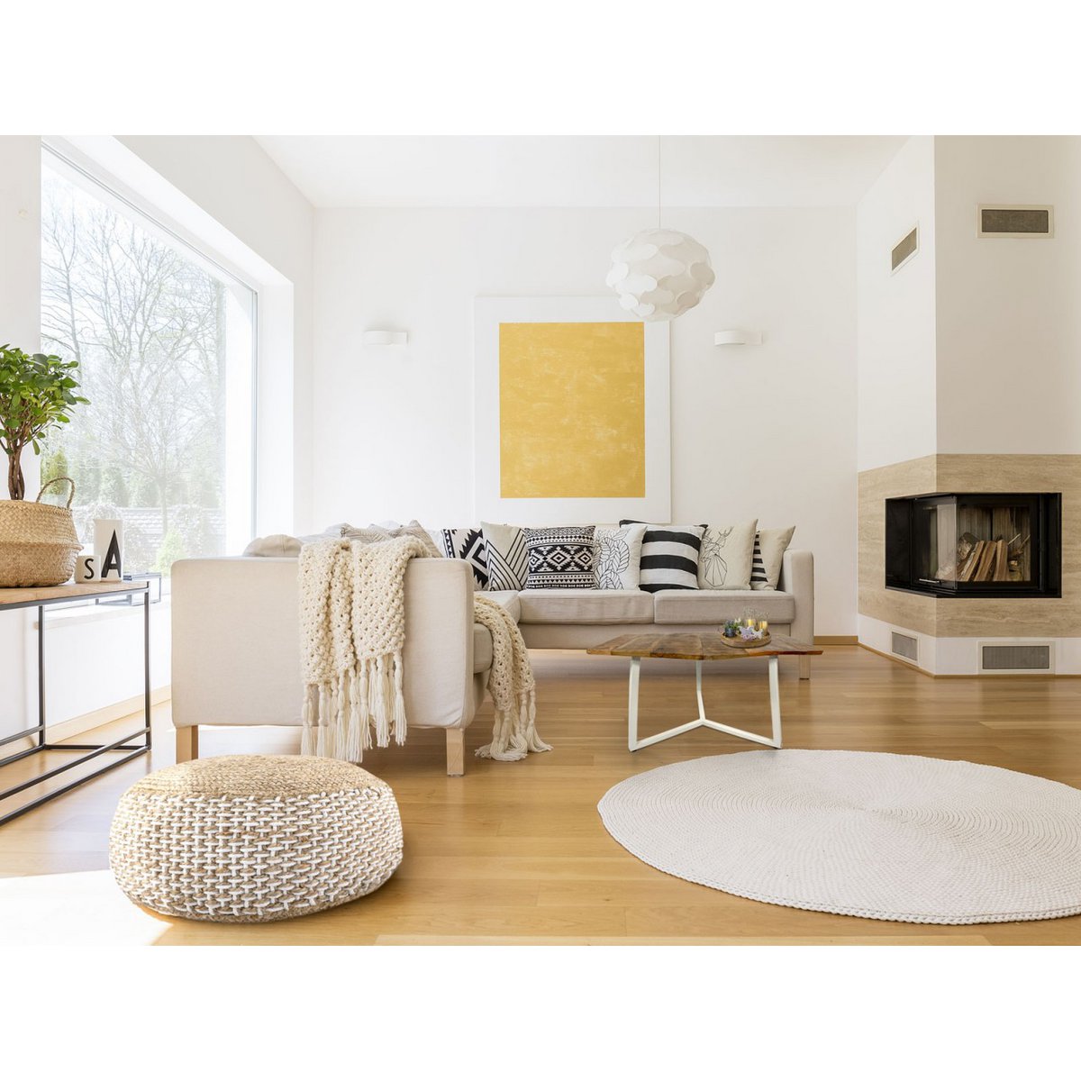 Beistelltisch - 56 x 47 cm - nachhaltig Wohnzimmer Tisch - Couchtisch - Nizza - Metall-Gestell