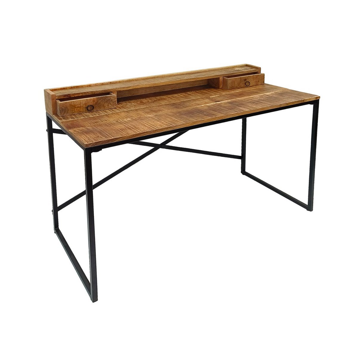 Industrial Schreibtisch Computertisch - 120x88x55cm - Liverpool - Metall-Gestell schwarz