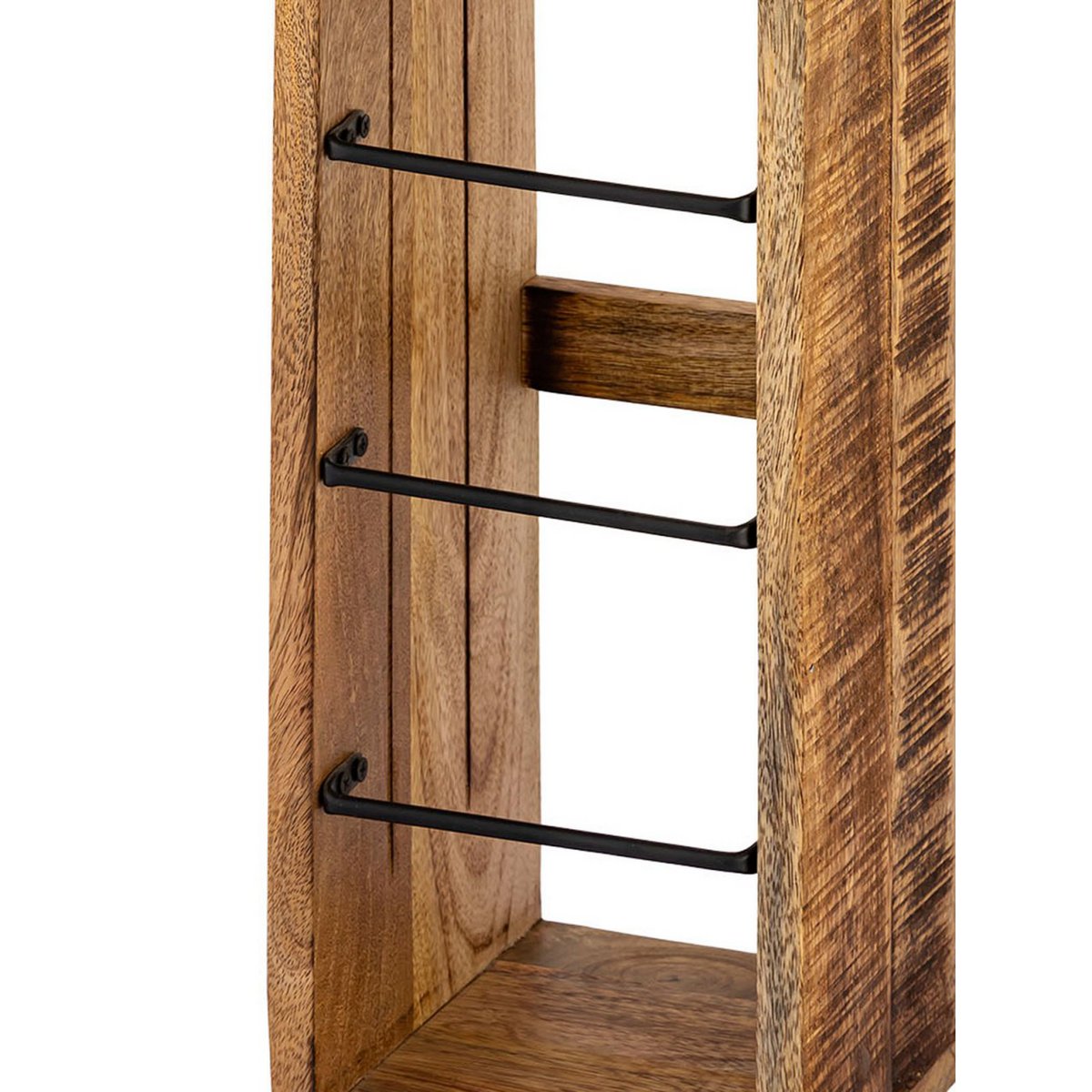 Toilettenpapierhalter - Holz - 17x17 H 65 cm - quadratisch Mangoholz