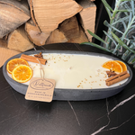 DochtFreunde "Black-Ship" | Handgemachte Betonkerze Schwarz | Vanilla Toffee