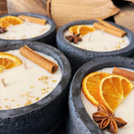 DochtFreunde Beton-Kerzen Set (4x) - Black Cinnamon | Vegan & Handmade