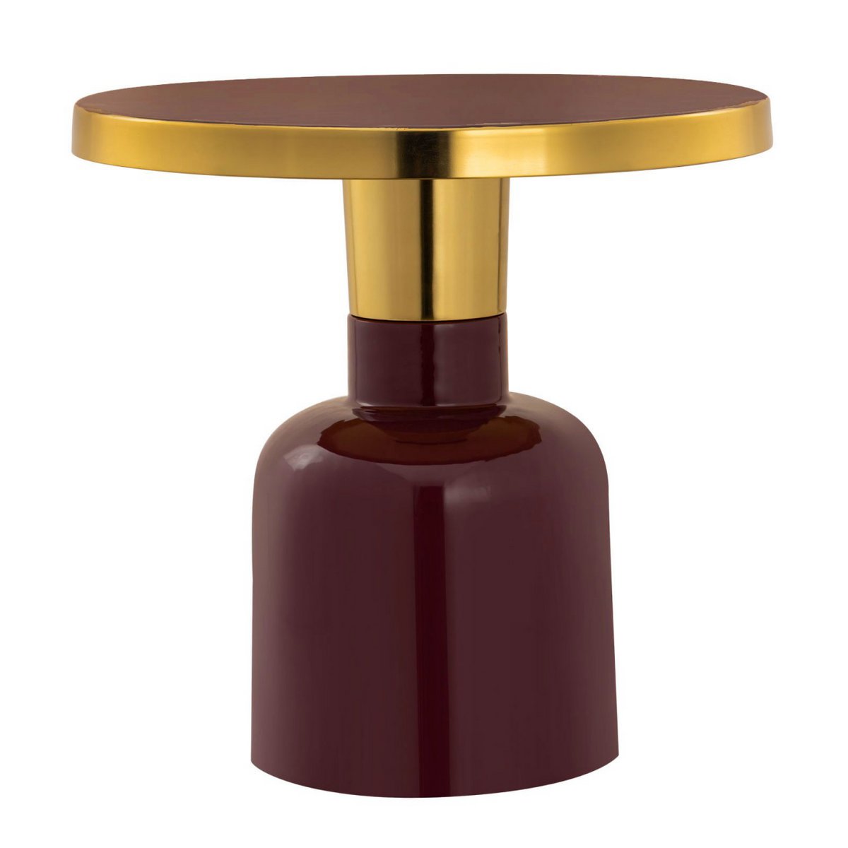 Beistelltisch rund ø 45 H 45 cm Dekotisch Lampentisch Sofatisch Glam Tisch Metall und Emaille