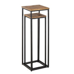 Blumensäulen Set - 25 x 20 x 78 u. 67 cm - Blumen Hocker Pflanzenständer quadratisch