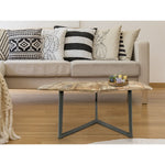 Beistelltisch - 56 x 47 cm - nachhaltig Wohnzimmer Tisch - Couchtisch - Nizza - Metall-Gestell