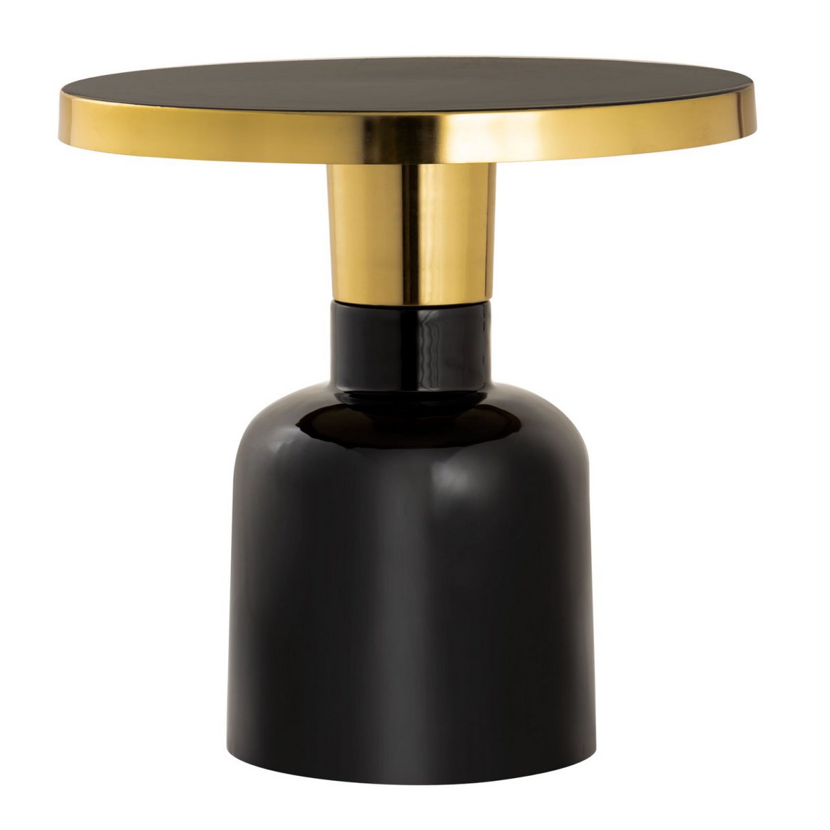 Beistelltisch rund ø 45 H 45 cm Dekotisch Lampentisch Sofatisch Glam Tisch Metall und Emaille