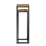 Blumensäulen Set - 25 x 20 x 78 u. 67 cm - Blumen Hocker Pflanzenständer quadratisch