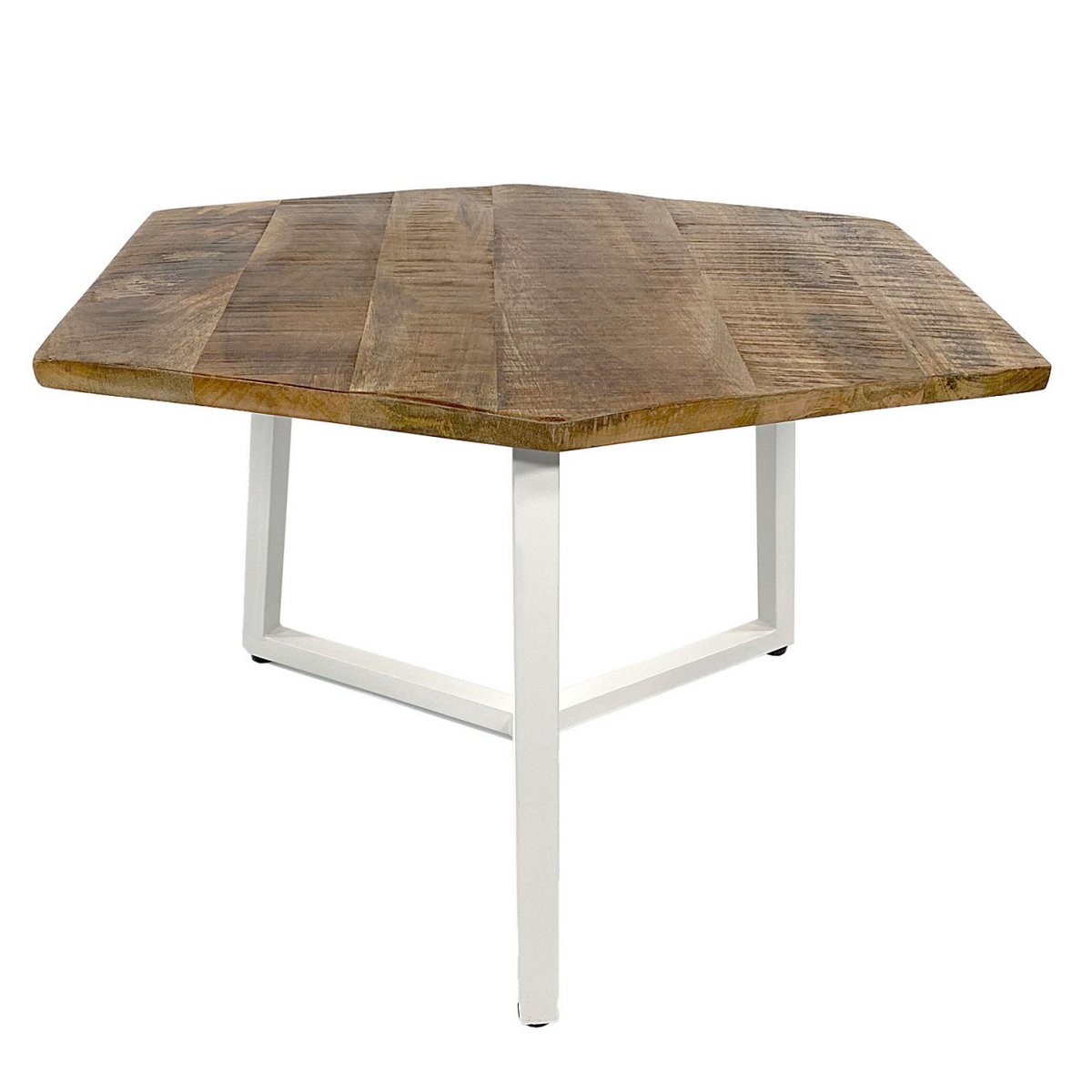 Beistelltisch - 56 x 47 cm - nachhaltig Wohnzimmer Tisch - Couchtisch - Nizza - Metall-Gestell