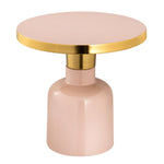 Beistelltisch rund ø 45 H 45 cm Dekotisch Lampentisch Sofatisch Glam Tisch Metall und Emaille