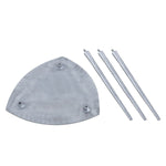 Beistelltisch - Metall Dekotisch - Alster - 40x45x40 cm dreieckig - Aluminium -