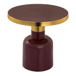 Beistelltisch rund ø 45 H 45 cm Dekotisch Lampentisch Sofatisch Glam Tisch Metall und Emaille