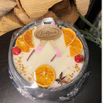 Handbesetze XXL Outdoor Citronella-Betonkerze Black Edition „Big Black - Mugge Schreck“ – Mit drei Holdochten - Handgemachter Insektenschutz aus dem Südschwarzwald mit Blütenverzierung