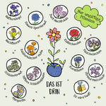 10x5 Blumenmurmeln im Tütchen