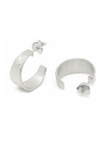 Ohrstecker Moon Hoop, in silber und gold