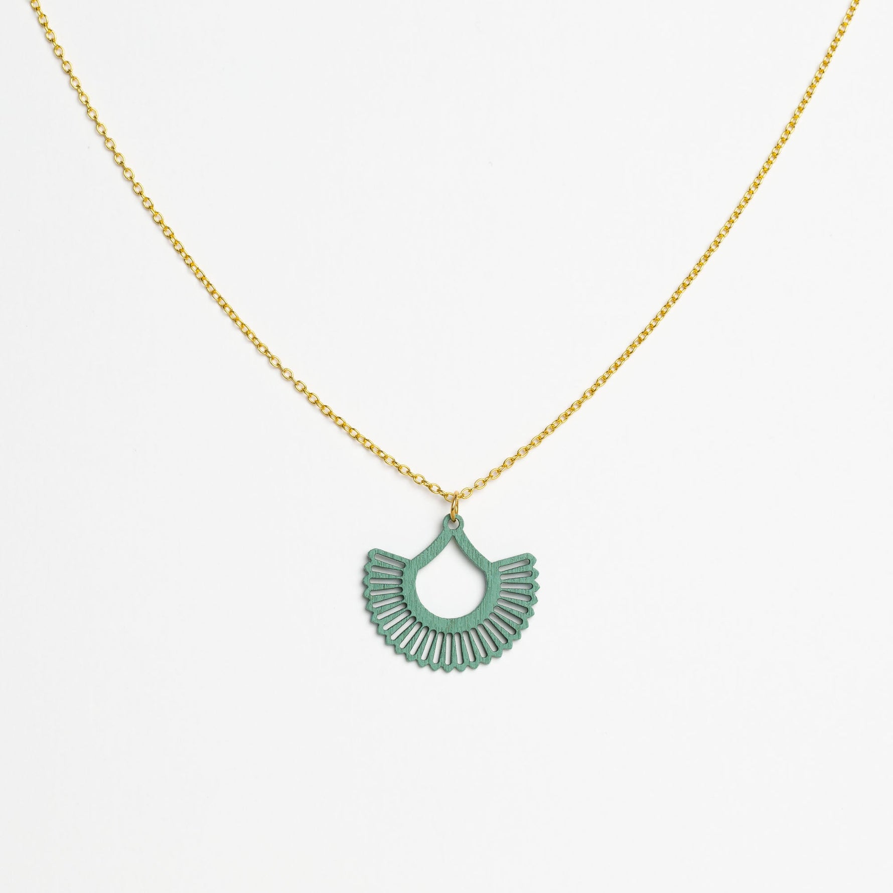 Halskette mit Holzanhänger - 'Boho'