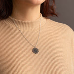 Halskette mit Holzanhänger - 'Mandala'