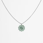 Halskette mit Holzanhänger - 'Mandala'