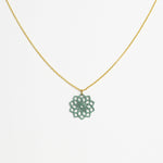 Halskette mit Holzanhänger - 'Mandala'