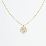 Halskette mit Holzanhänger - 'Mandala'