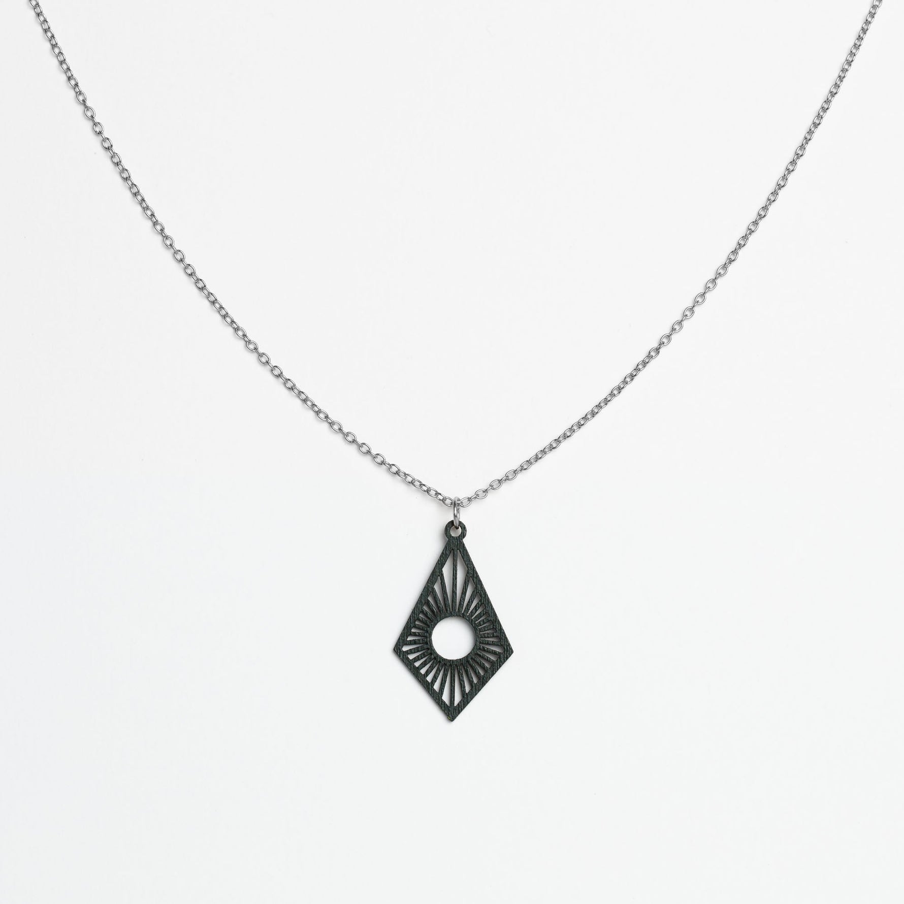 Halskette mit Holzanhänger - 'Sunrise'