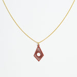 Halskette mit Holzanhänger - 'Sunrise'