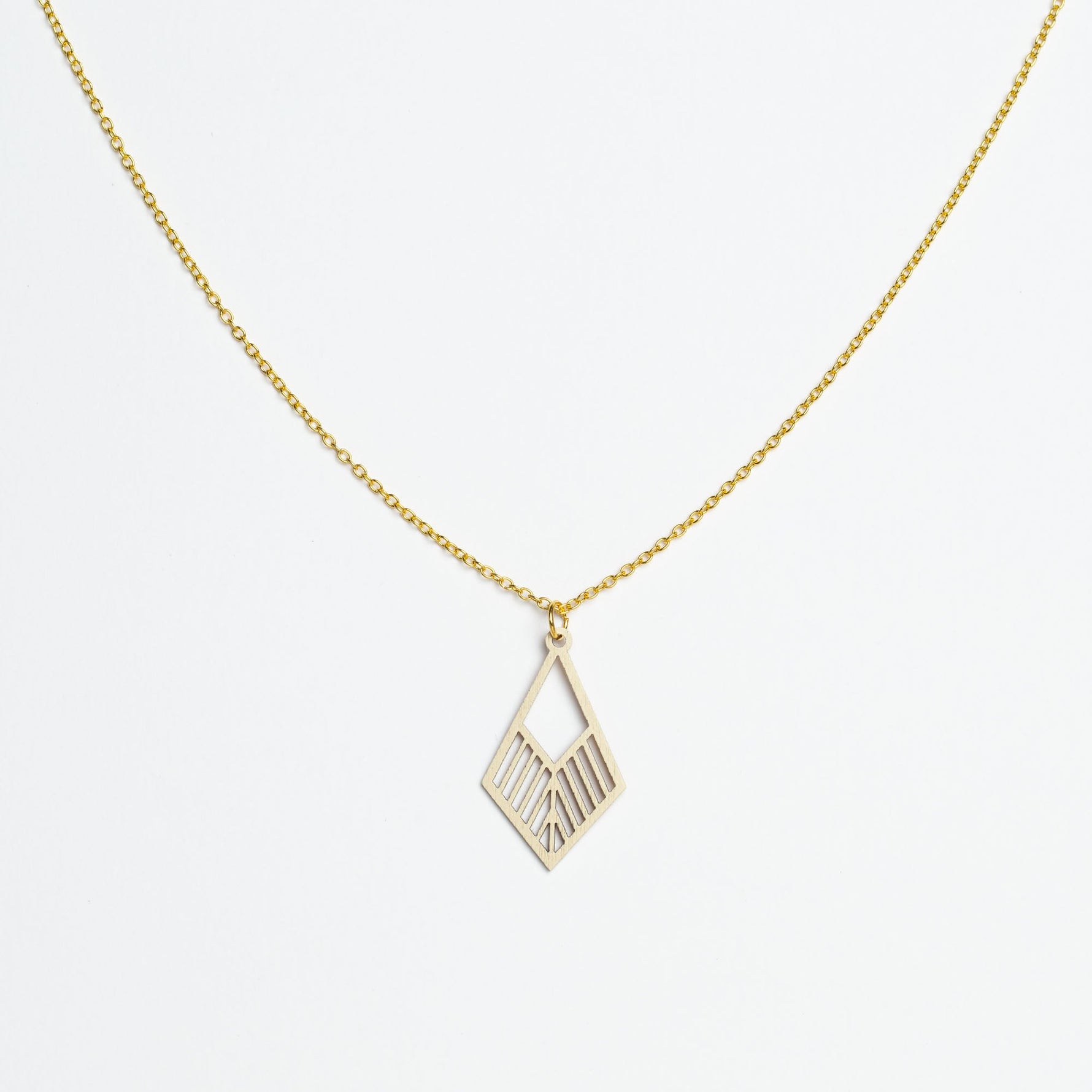 Halskette mit Holzanhänger - 'Tribe'