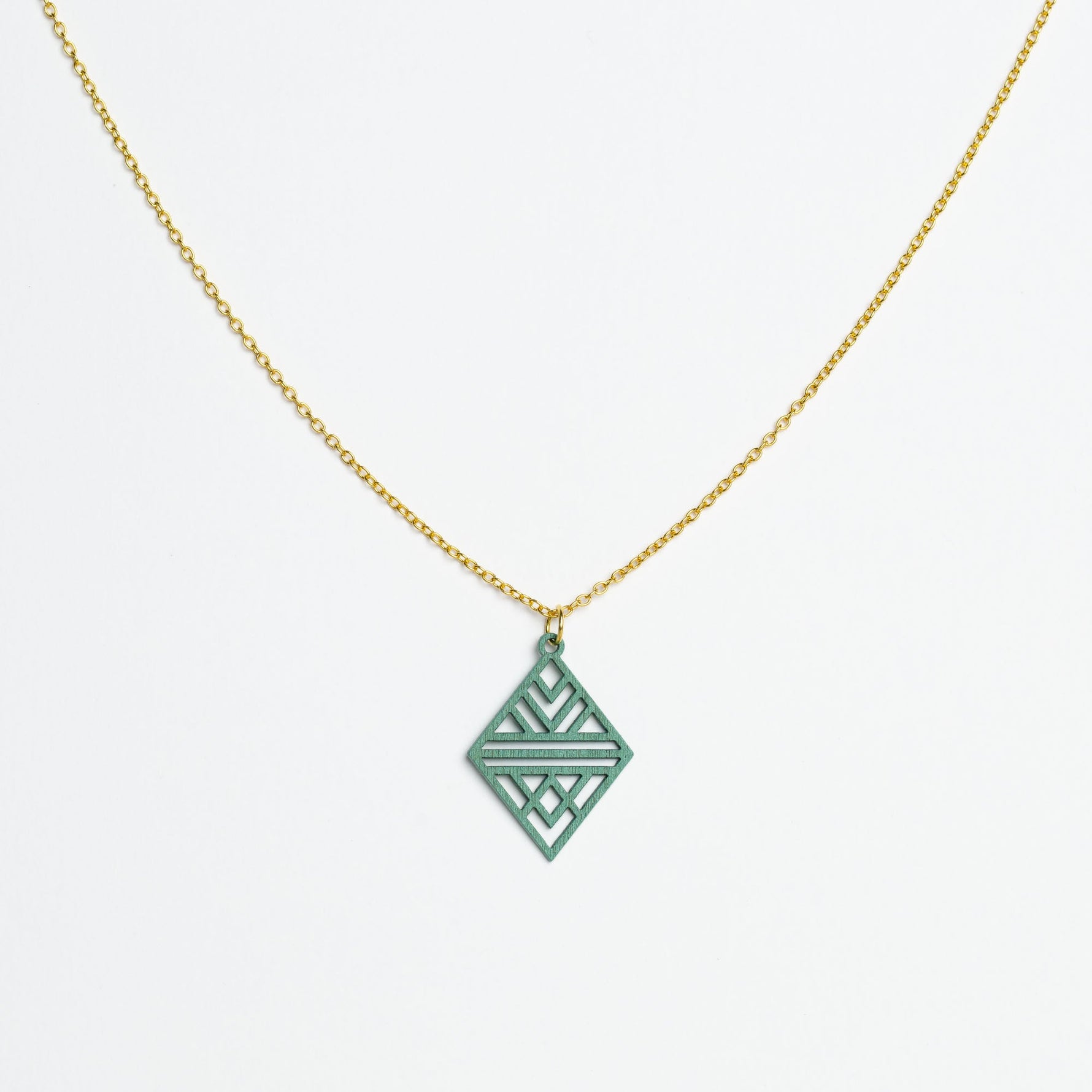 Halskette mit Holzanhänger - 'Tribal Echo'