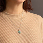 Halskette mit Holzanhänger - 'Leaf'