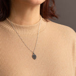 Halskette mit Holzanhänger - 'Leaf'