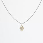 Halskette mit Holzanhänger - 'Leaf'