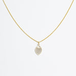 Halskette mit Holzanhänger - 'Leaf'