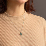 Halskette mit Holzanhänger - 'Flower mini'