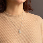 Halskette mit Holzanhänger - 'Flower mini'