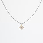 Halskette mit Holzanhänger - 'Flower mini'