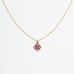 Halskette mit Holzanhänger - 'Flower mini'