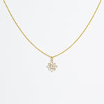 Halskette mit Holzanhänger - 'Flower mini'