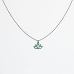 Halskette mit Holzanhänger - 'Lotus'