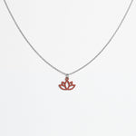 Halskette mit Holzanhänger - 'Lotus'