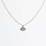 Halskette mit Holzanhänger - 'Lotus'