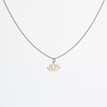 Halskette mit Holzanhänger - 'Lotus'