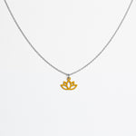 Halskette mit Holzanhänger - 'Lotus'