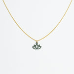 Halskette mit Holzanhänger - 'Lotus'