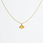 Halskette mit Holzanhänger - 'Lotus'