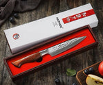 HEZHEN Santoku Damastmesser - Master Series 5 Zoll | 73-Lagen Premium Qualität